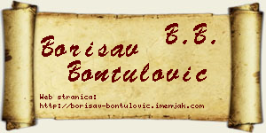 Borisav Bontulović vizit kartica